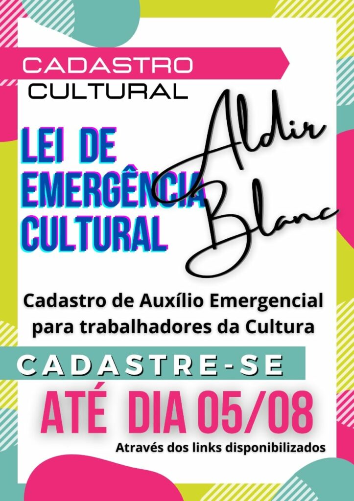 Apenas 13 artistas e 6 espaços culturais realizaram cadastramento para auxílio emergencial em Bonito Apenas 13 artistas e 6 espaços culturais realizaram cadastramento para auxílio emergencial em Bonito