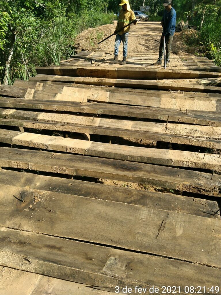 Reforma completa da ponte sobre o Córrego Onça no Distrito Águas do Miranda é concluída