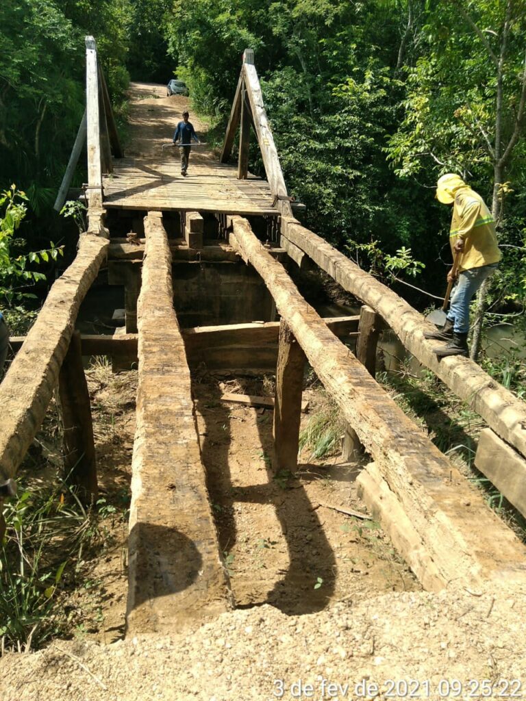 Reforma completa da ponte sobre o Córrego Onça no Distrito Águas do Miranda é concluída