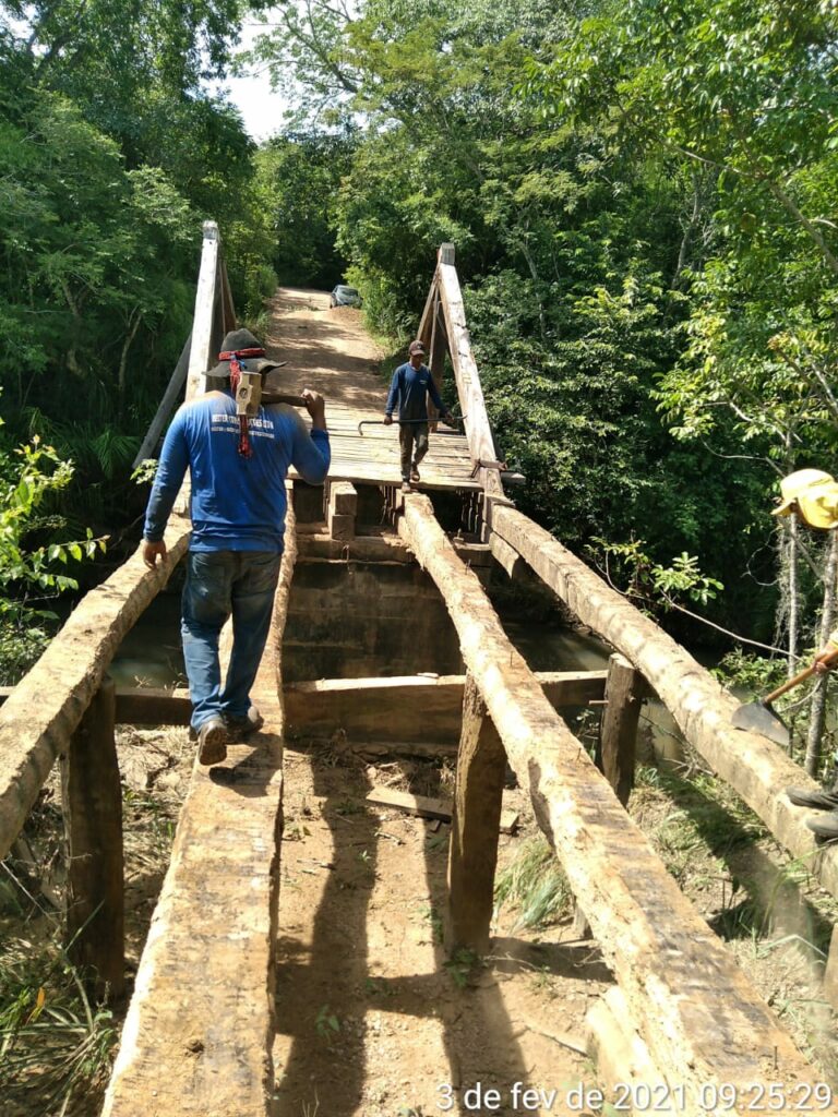 Reforma completa da ponte sobre o Córrego Onça no Distrito Águas do Miranda é concluída