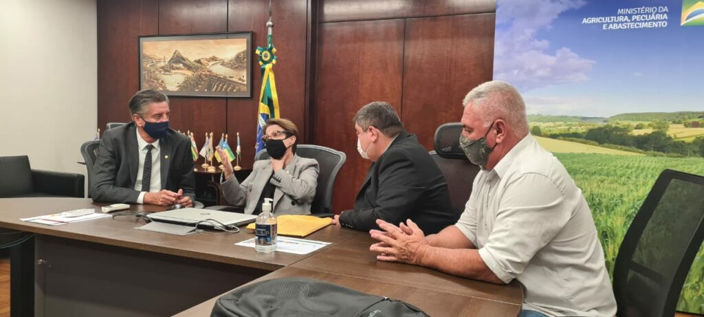 Prefeito de Bonito, Josmail Rodrigues e Vice participam de reunião com a Ministra da Agricultura, Tereza Cristina