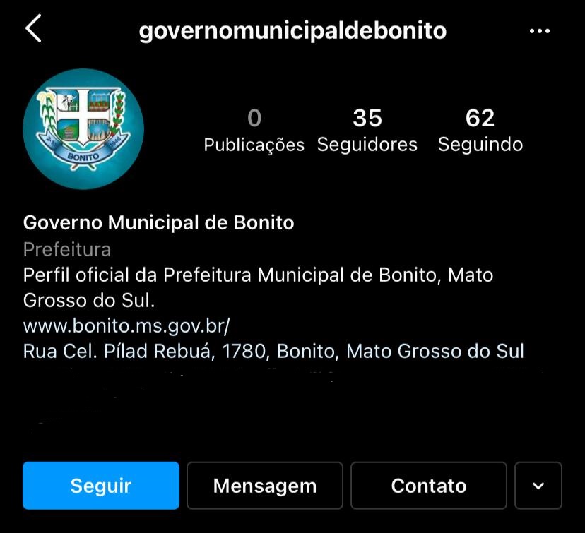 Para garantir lisura e instantaneidade na informação, Prefeitura cria conta oficial no Instagram