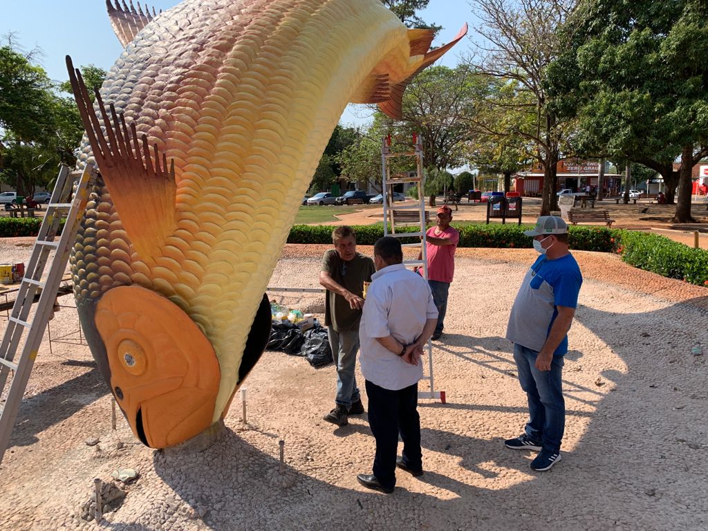 Prefeito de Bonito acompanha serviços de revitalização que serão entregues no aniversário da cidade