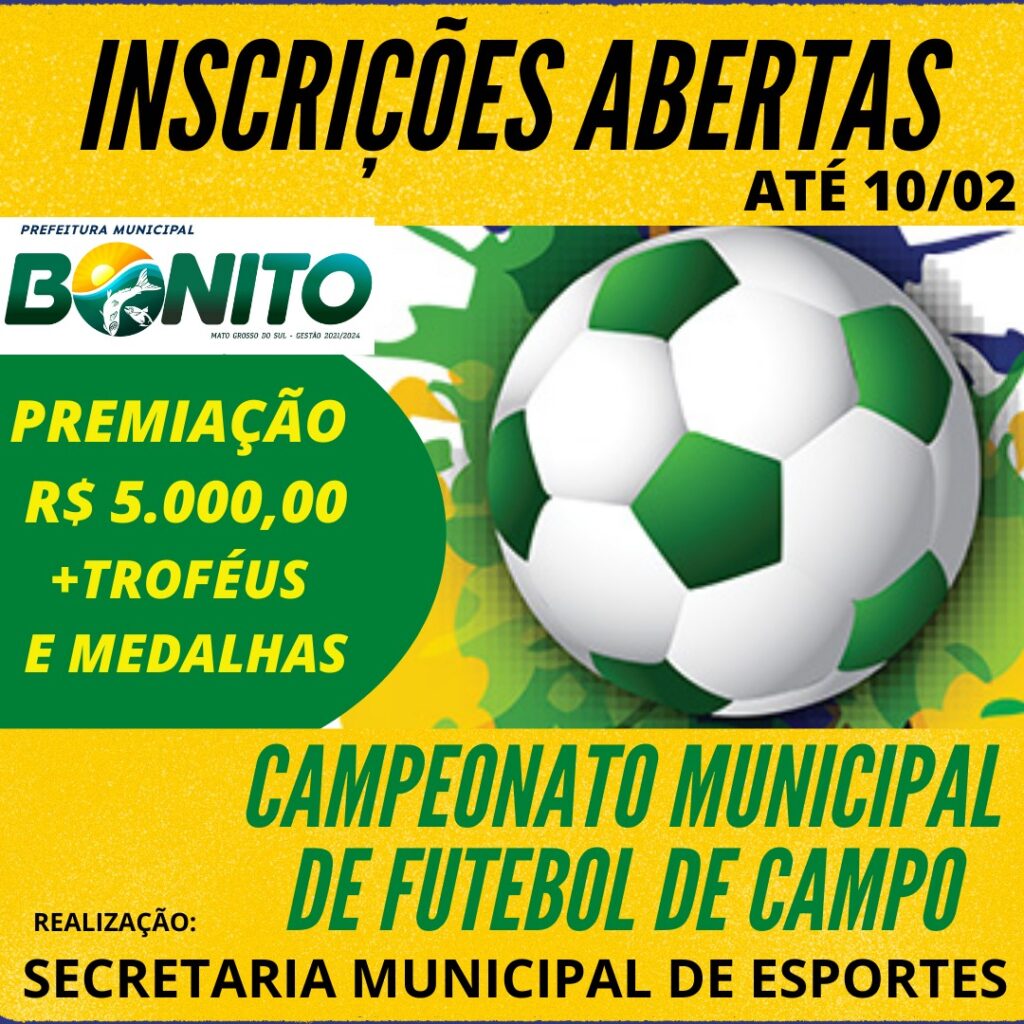 Campeonato Municipal de Futebol Amador está com inscrições abertas