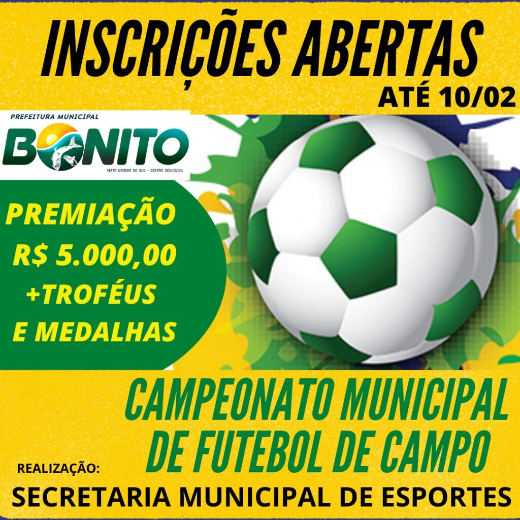 Campeonato Municipal de Futebol Amador está com inscrições abertas Campeonato Municipal de Futebol Amador está com inscrições abertas
