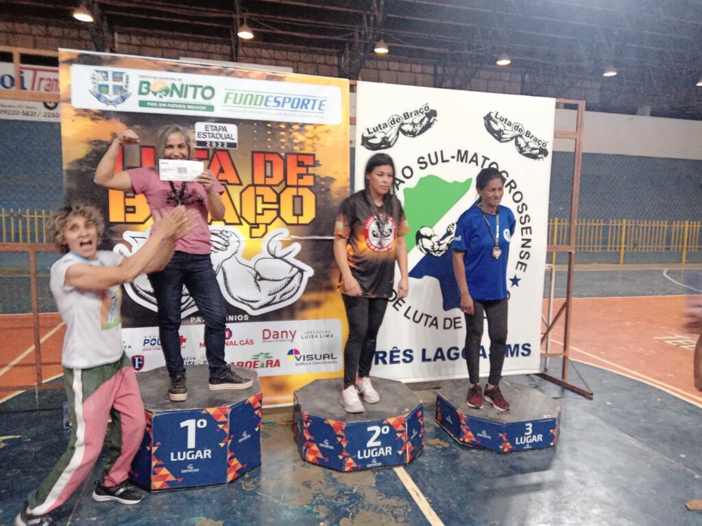 Equipe de Bonito é campeã do Estadual de Luta de Braço realizado no município