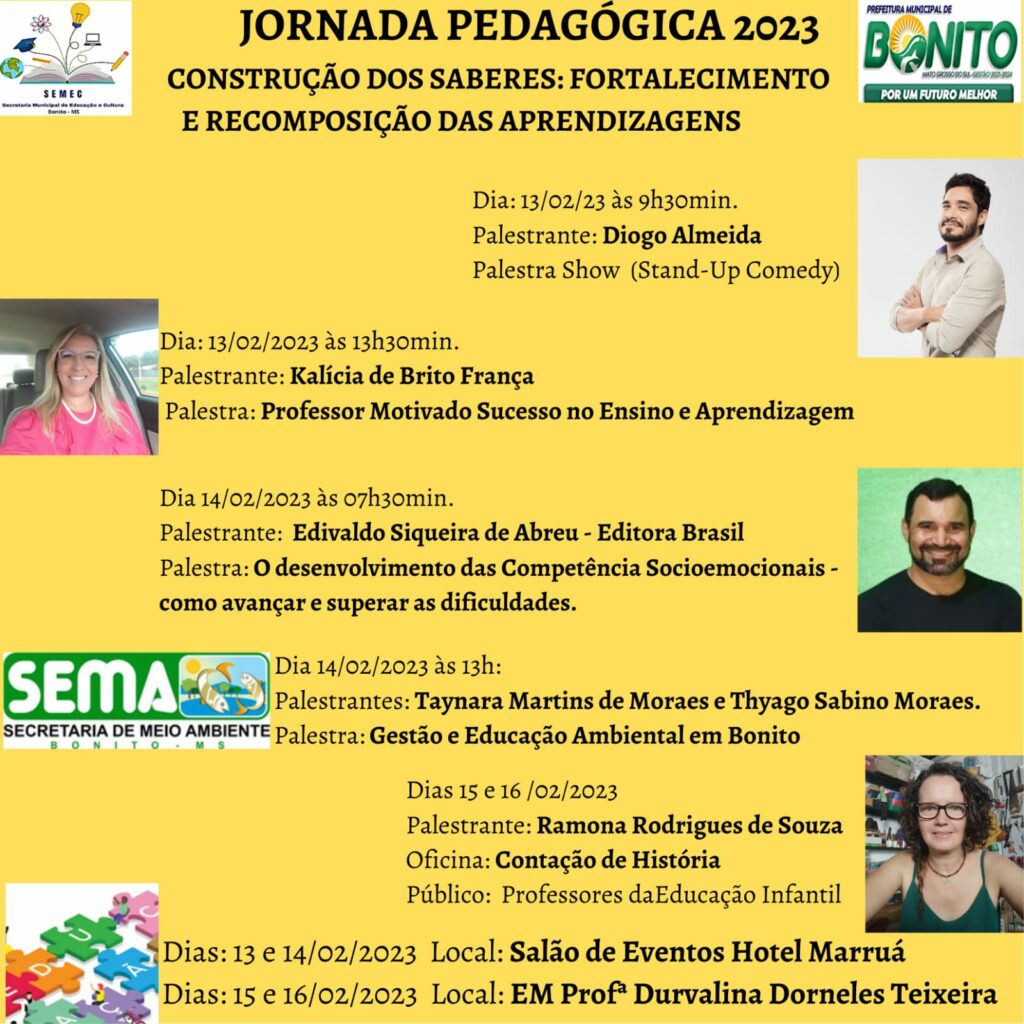 Jornada Pedagógica marca início do ano letivo de 2023 nas escolas da Rede Municipal