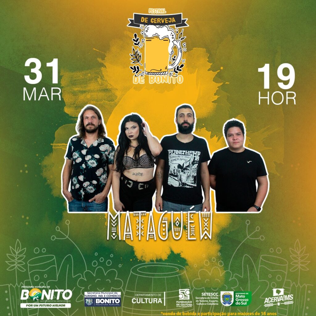 I Festival de Cerveja de Bonito começa hoje com shows de Mataguew e Douglas Dakombi