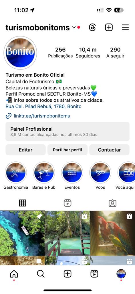 A promoção de Bonito (MS) nas redes sociais A promoção de Bonito (MS) nas redes sociais