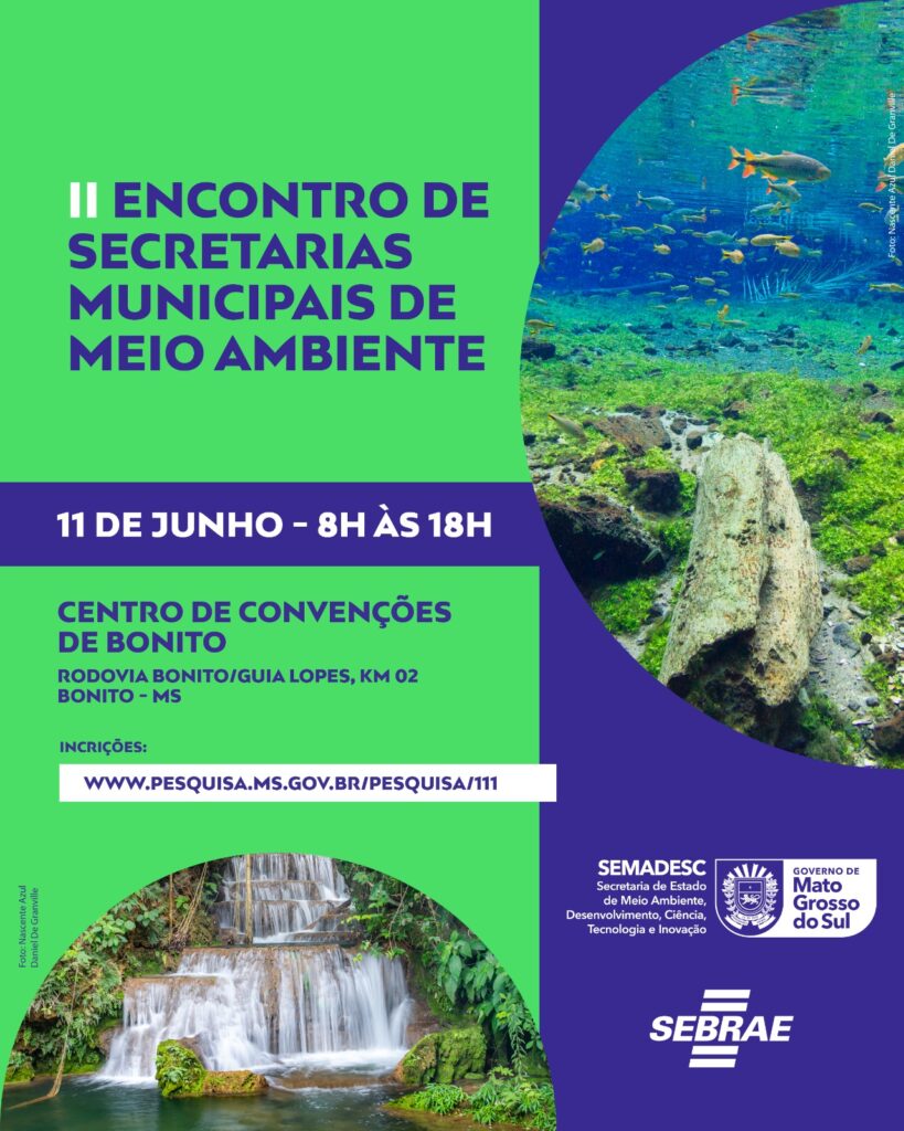 Bonito recebe a XIII Feira Socioambiental com programação voltada à educação, sustentabilidade e mudanças climáticas Bonito recebe a XIII Feira Socioambiental com programação voltada à educação, sustentabilidade e mudanças climáticas