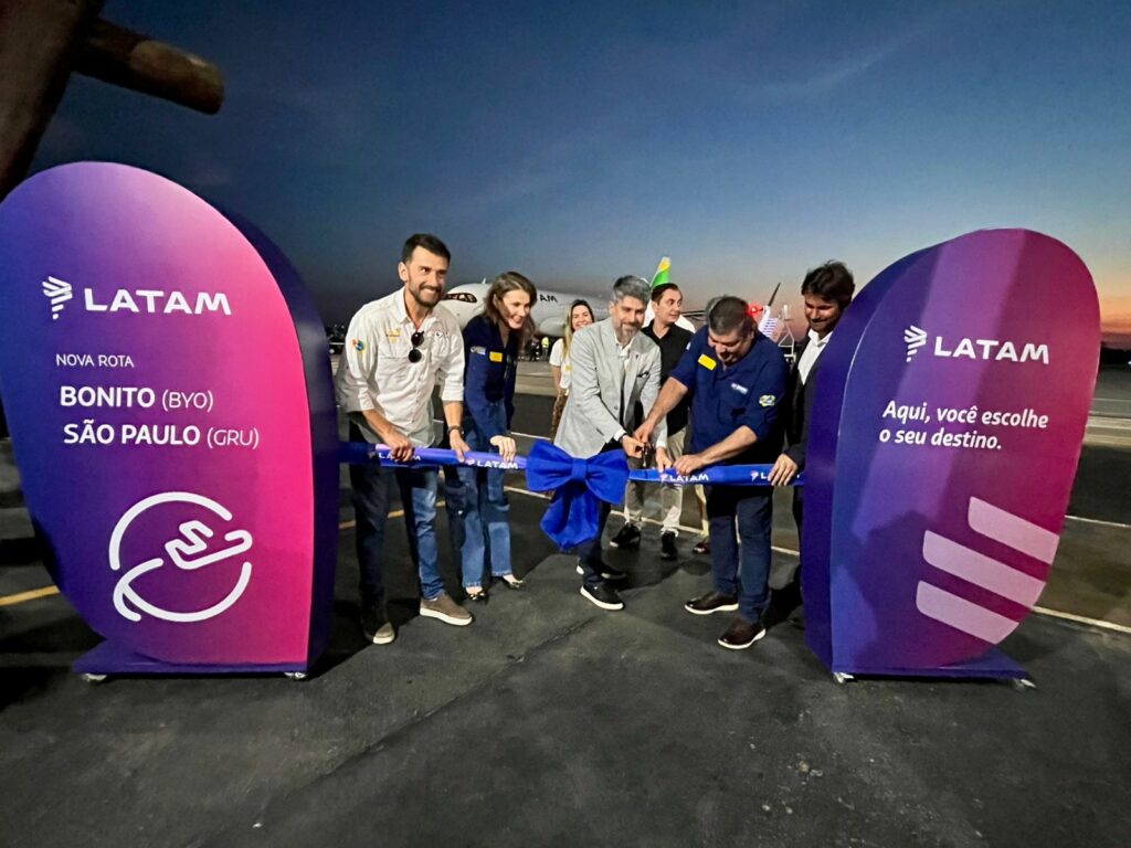 Bonito recebe voo inaugural da LATAM e amplia conectividade aérea