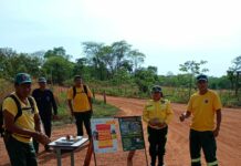 Secretaria de Meio Ambiente de Bonito apoia ação do Prevfogo/IBAMA de recuperação ambiental em Miranda