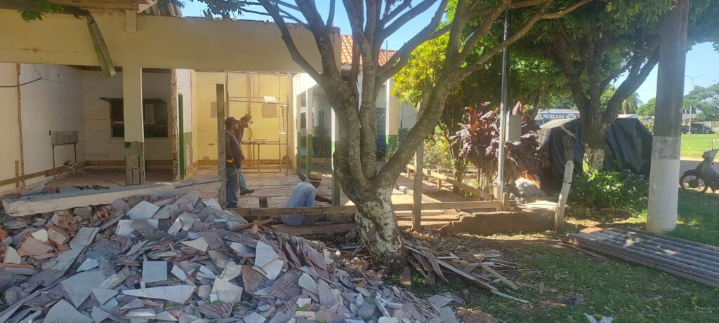 Prefeito Josmail Rodrigues acompanha obras de reforma e ampliação da Escola Municipal Rural Ozório Jacques