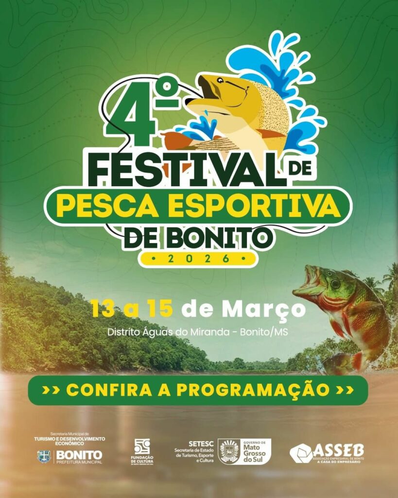 4º Festival de Pesca Esportiva de Bonito acontece neste fim de semana no Distrito Águas do Miranda