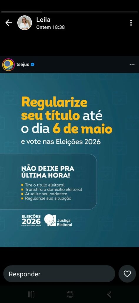 Eleições 2026: eleitores têm até maio para regularizar situação
