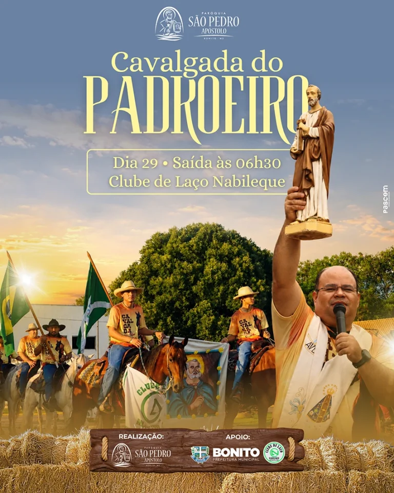 96ª Festa de São Pedro Apóstolo começa nesta quinta (25) e celebra tradição e fé em Bonito