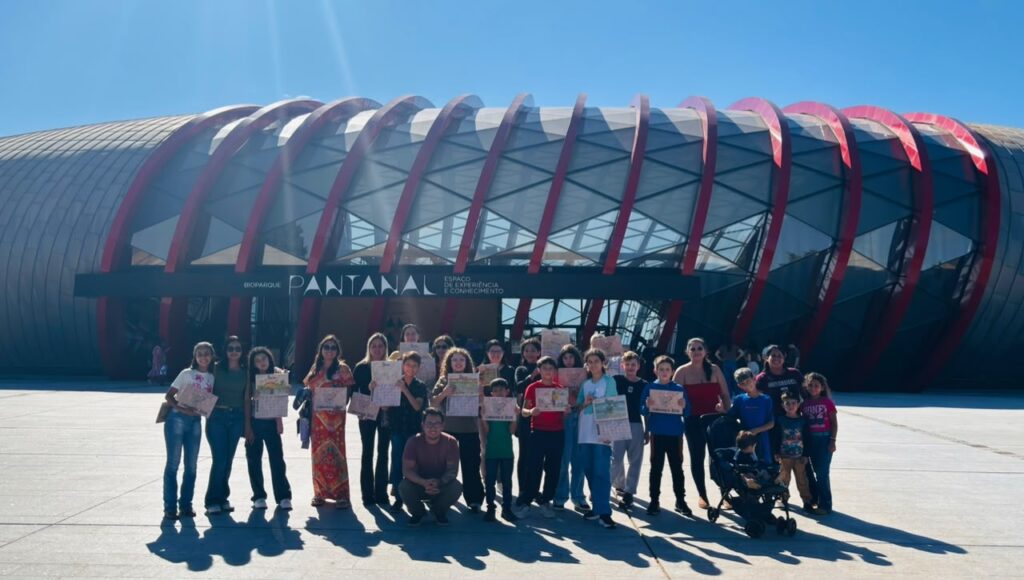 Alunos vencedores do Concurso de Desenhos 2025 visitam o Bioparque Pantanal