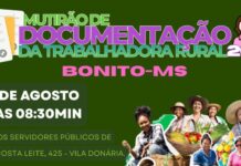 Bonito recebe Mutirão de Documentação da Trabalhadora Rural a partir de terça-feira