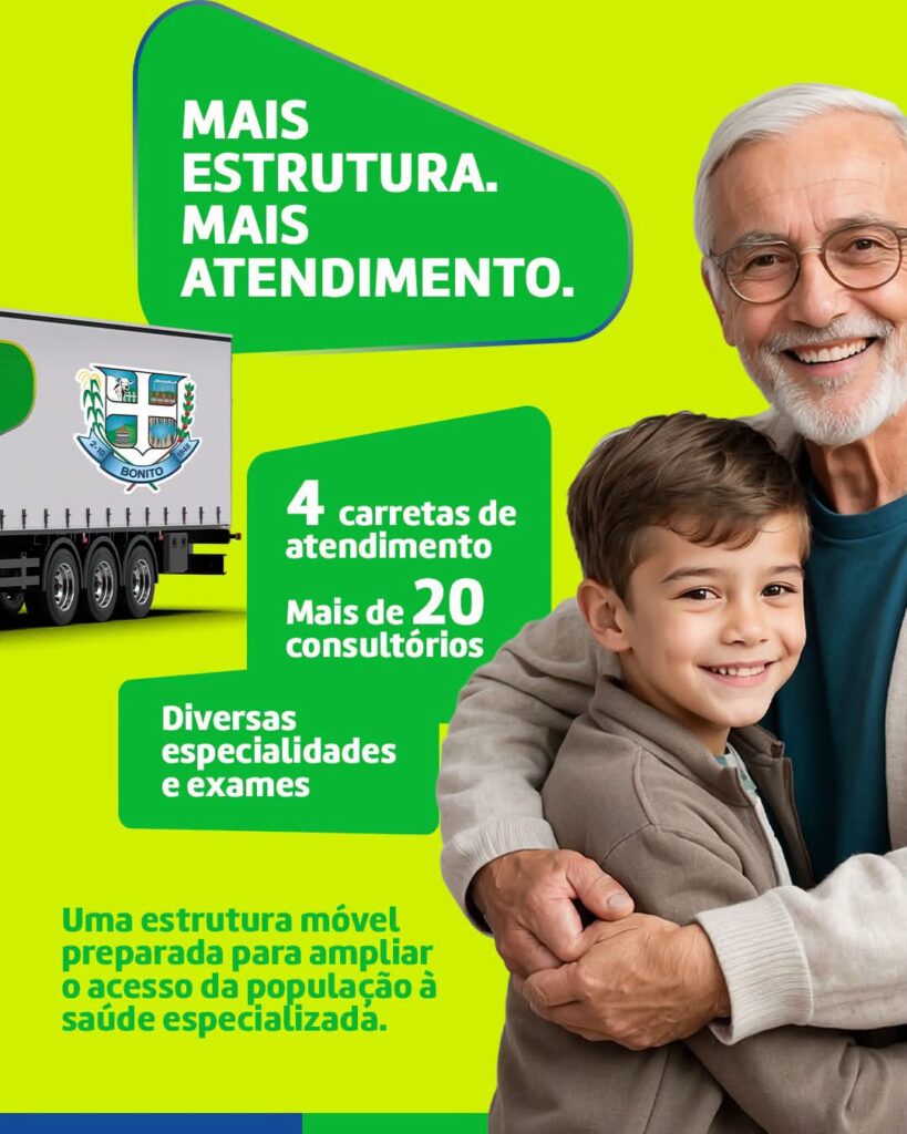 Carreta da Saúde leva consultas e exames especializados para Bonito em setembro Carreta da Saúde leva consultas e exames especializados para Bonito em setembro