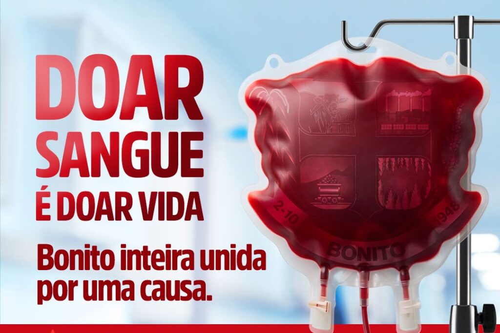 Doar sangue é doar vida: Bonito realiza campanha de doação em 24 de setembro