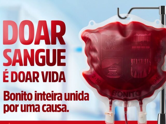 Campanha de doação de sangue acontece nesta quinta-feira em Bonito