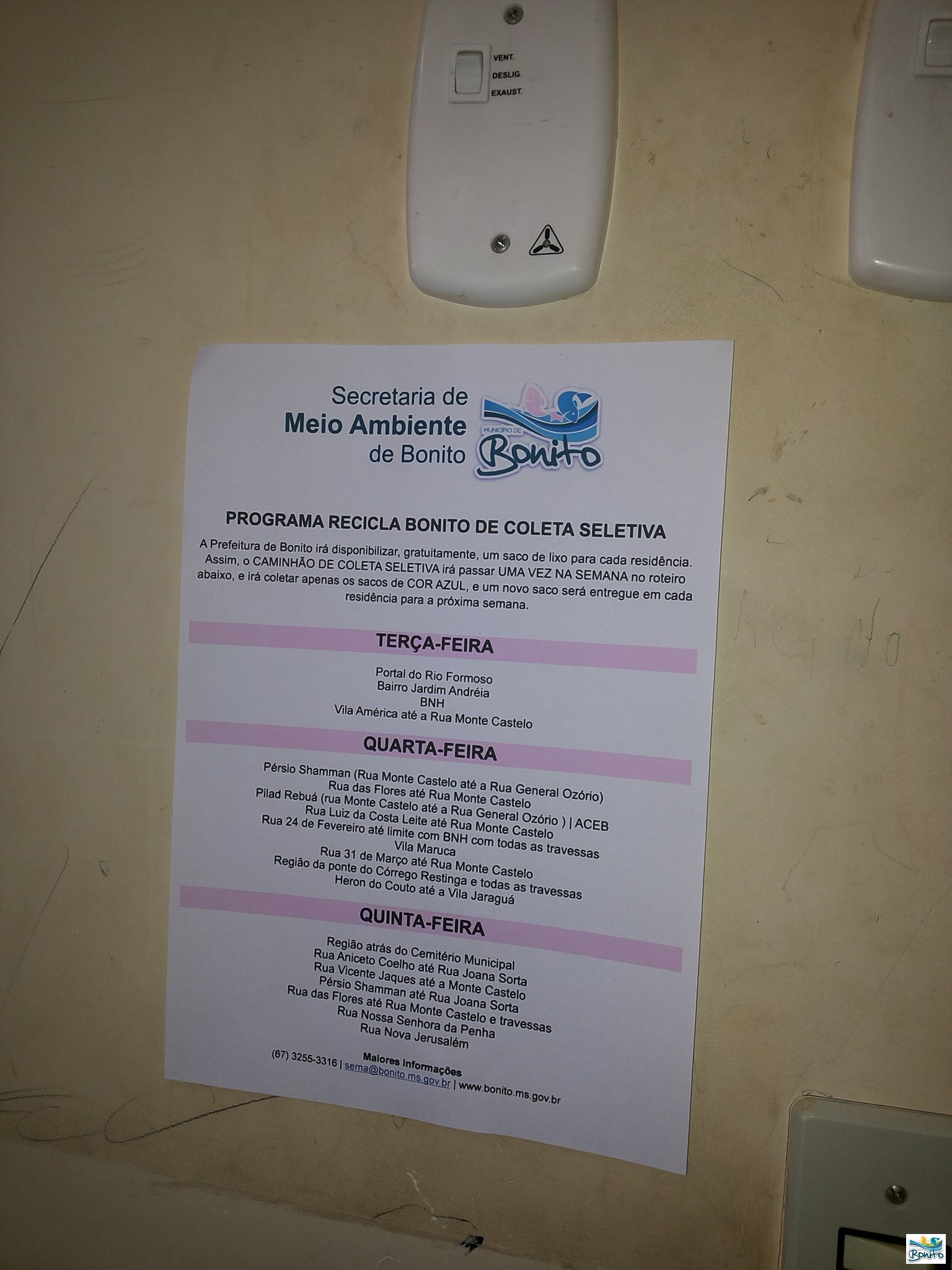 Escolas municipais recebem informações sobre programa Recicla Bonito Escolas municipais recebem informações sobre programa Recicla Bonito