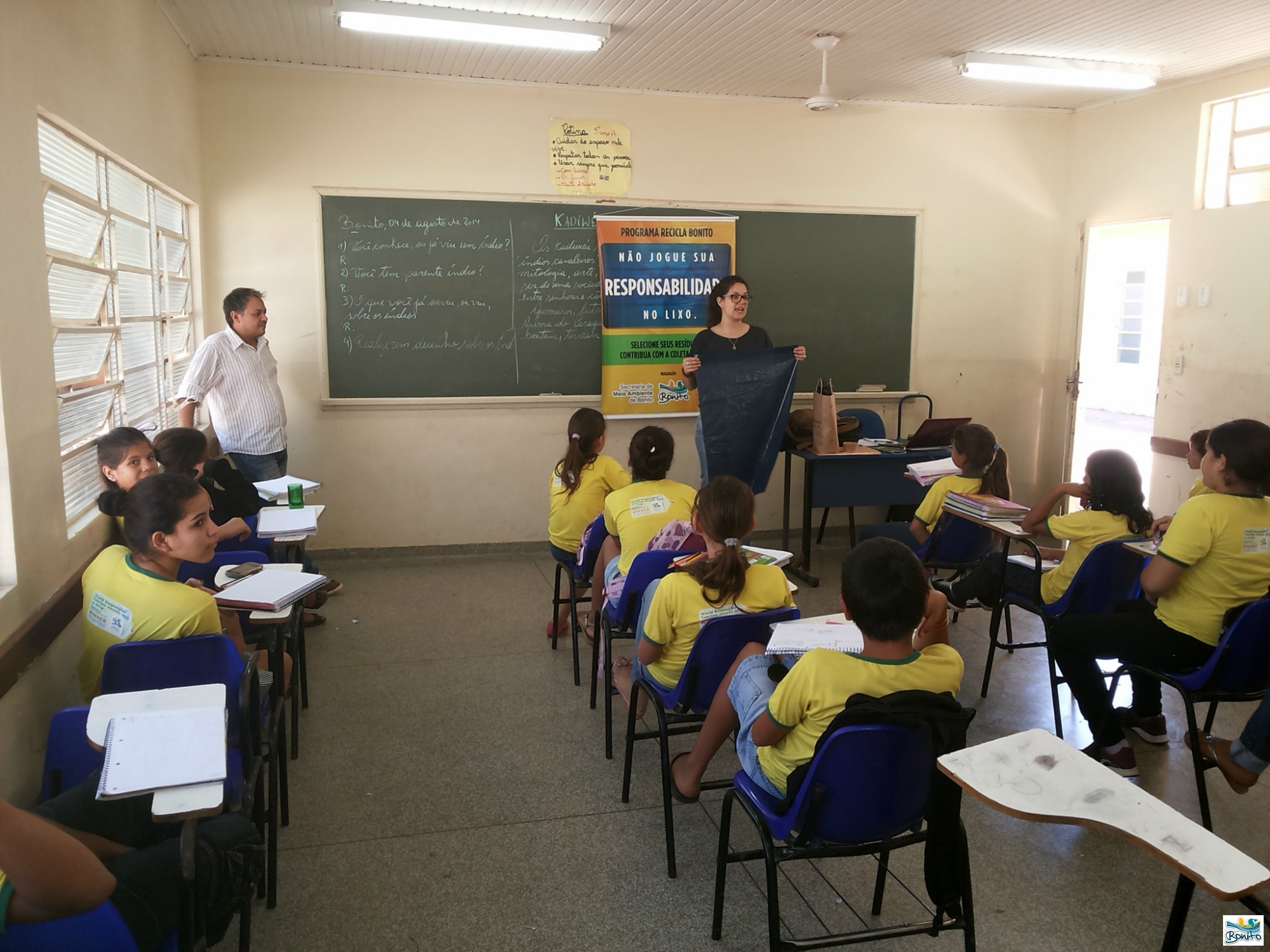 Escolas municipais recebem informações sobre programa Recicla Bonito Escolas municipais recebem informações sobre programa Recicla Bonito