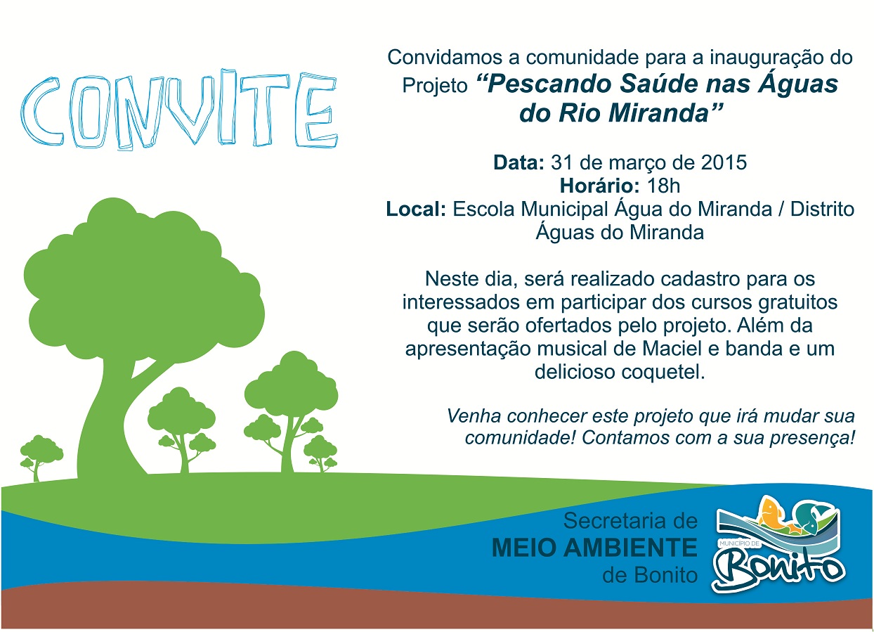 SEMA de Bonito realizará abertura oficial de projeto em educação e saúde ambiental