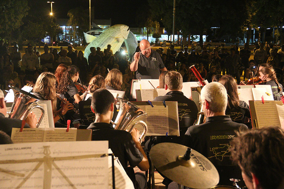 Orquestra alemã faz concerto ao lado da Banda Municipal de Bonito hoje na Praça da Liberdade