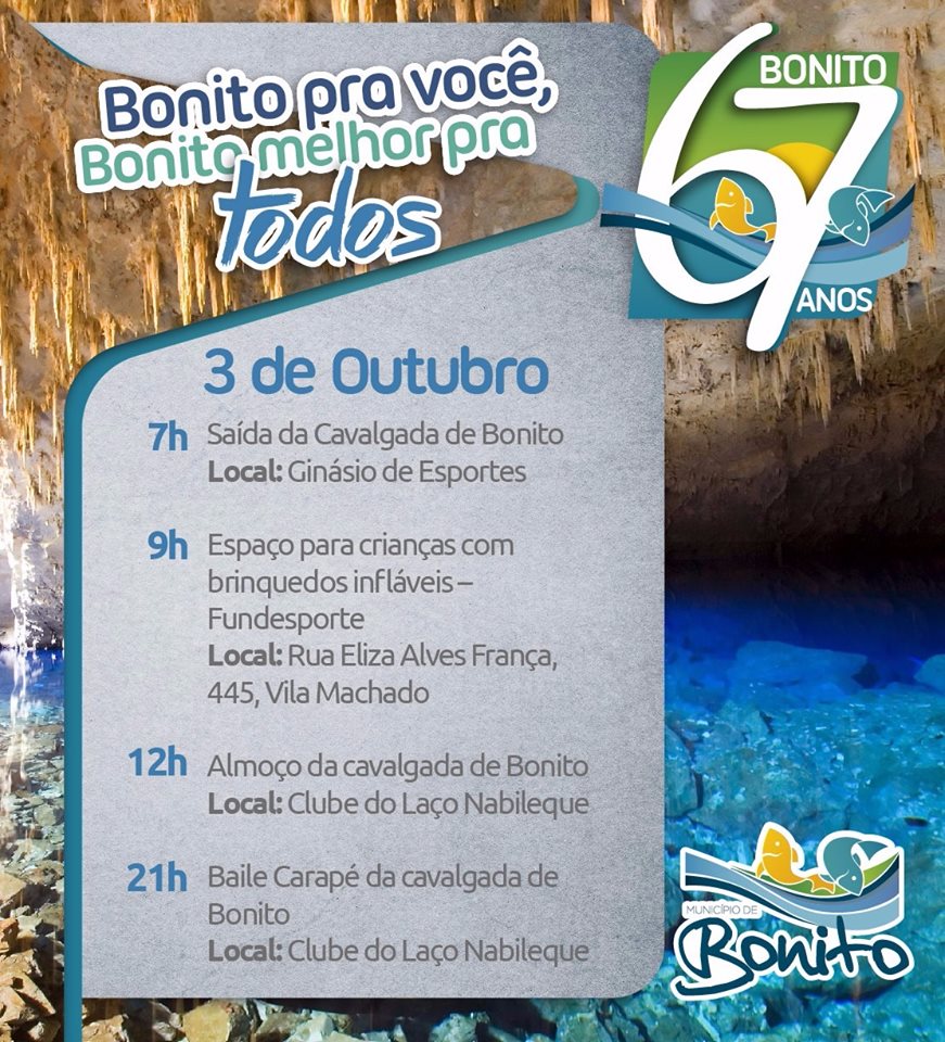 Prefeito lança programação do aniversário de Bonito MS