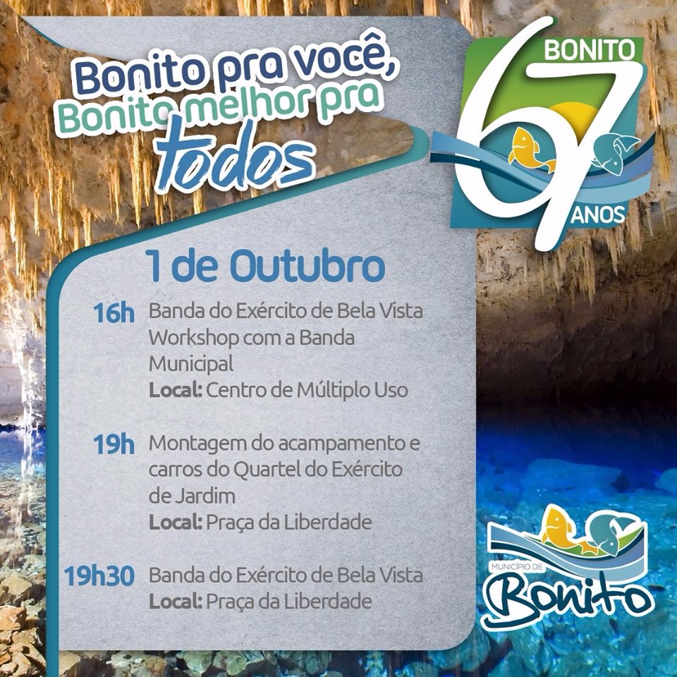 Prefeito lança programação do aniversário de Bonito MS