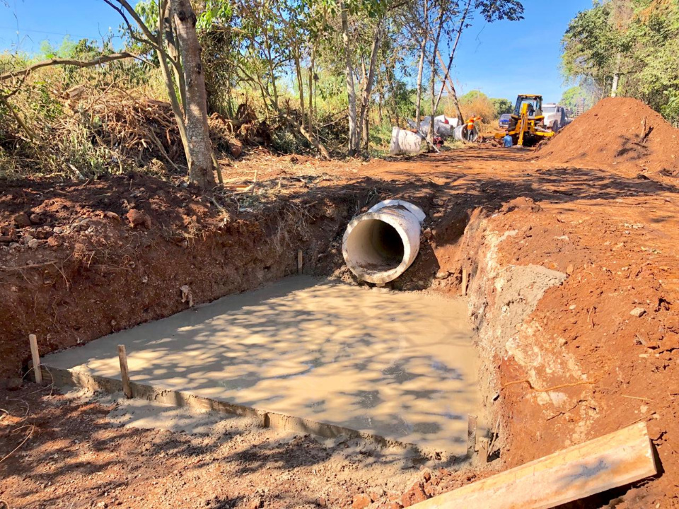 Rede de drenagem da Vila Machado utilizará 1.048 metros de tubos