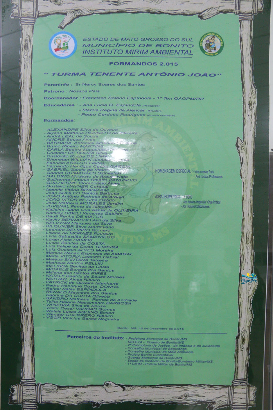 Formatura da Patrulha Mirim Ambiental em Bonito