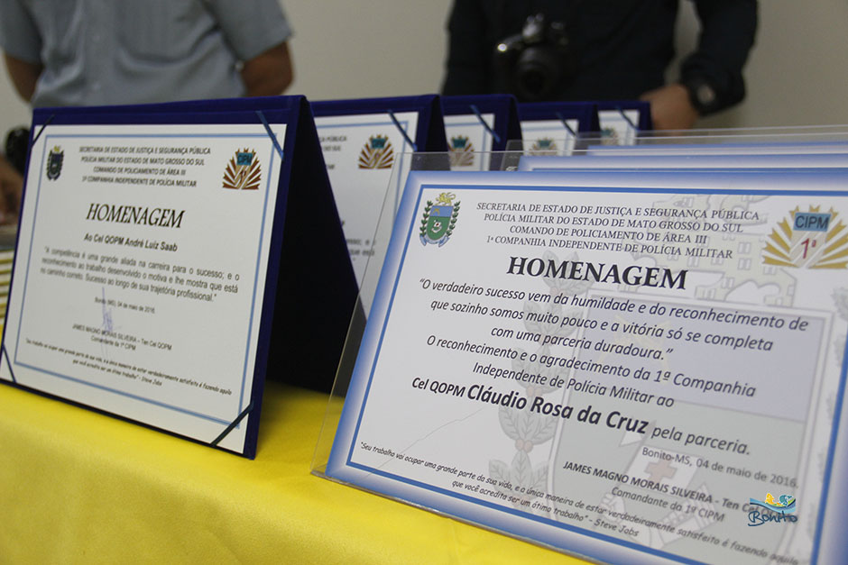 Prefeito Leleco participa de troca de comando da 1ªCIPM de Bonito