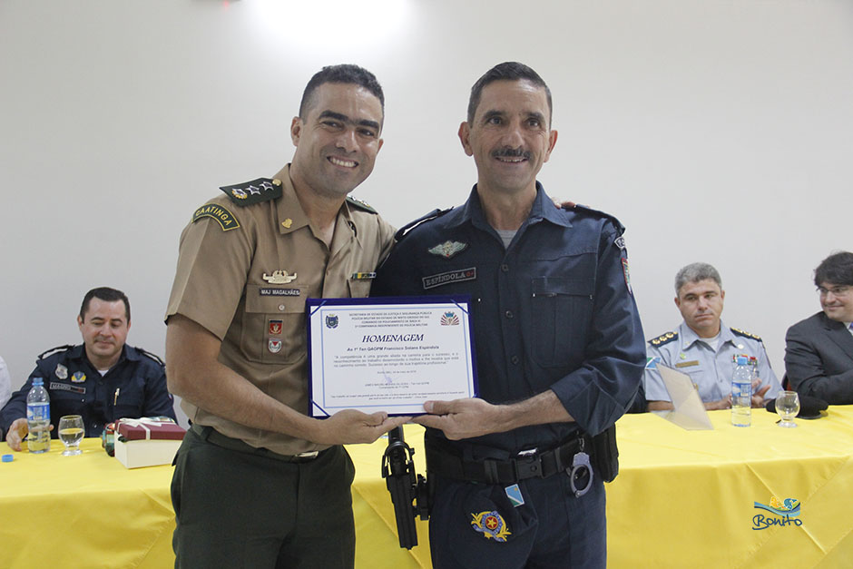 Prefeito Leleco participa de troca de comando da 1ªCIPM de Bonito
