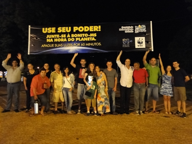 Monumento de Bonito (MS) teve as luzes apagas em apoio à sustentabilidade