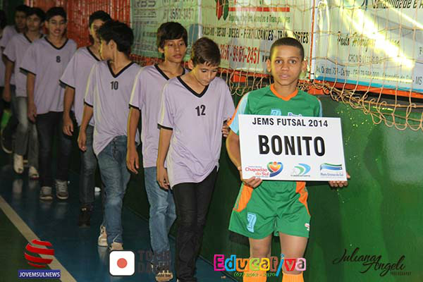 Equipe de Bonito no Jogos Escolares.Foto: Sec. de Esportes