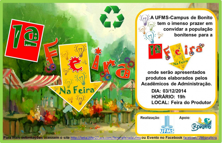 Acadêmicos de Administração da UFMS apresentam novos produtos na Feira do Produtor