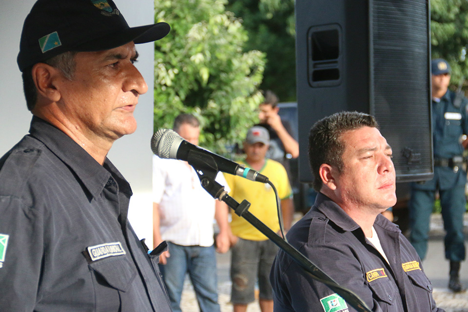 Guarda Municipal realiza cerimônia de troca de comando Luiz de Lima Aquino assume o comando da Guarda Municipal em Bonito (Crédito: Multi-frequência)