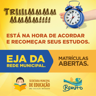 Matrículas para o EJA estão abertas no município