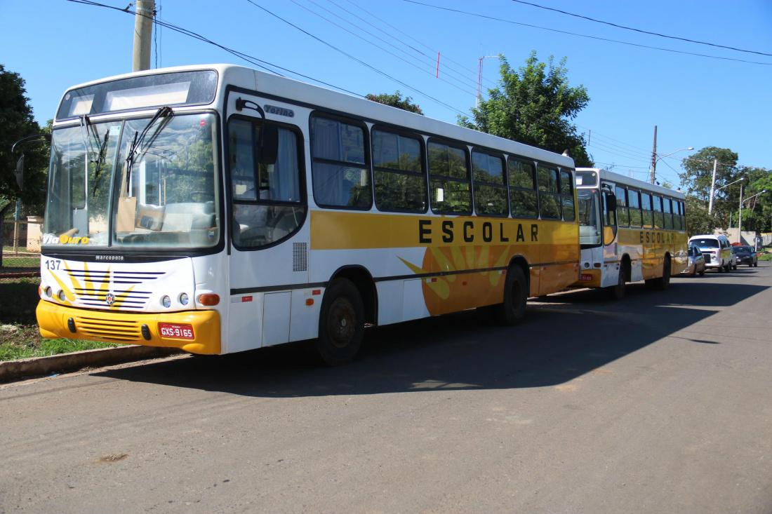 Veículos do transporte escolar do município passam por vistoria no Detran Veículos do transporte escolar do município passam por vistoria no Detran