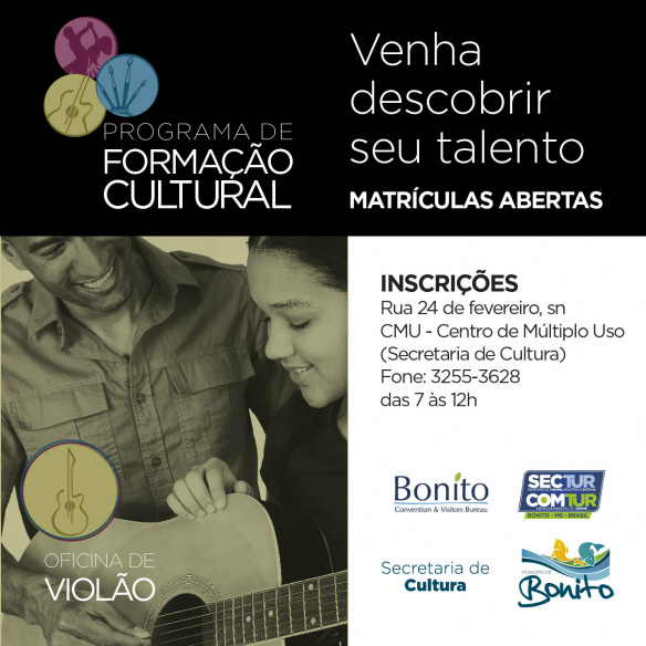 Aulas de violão gratuitas começam na próxima semana em Bonito