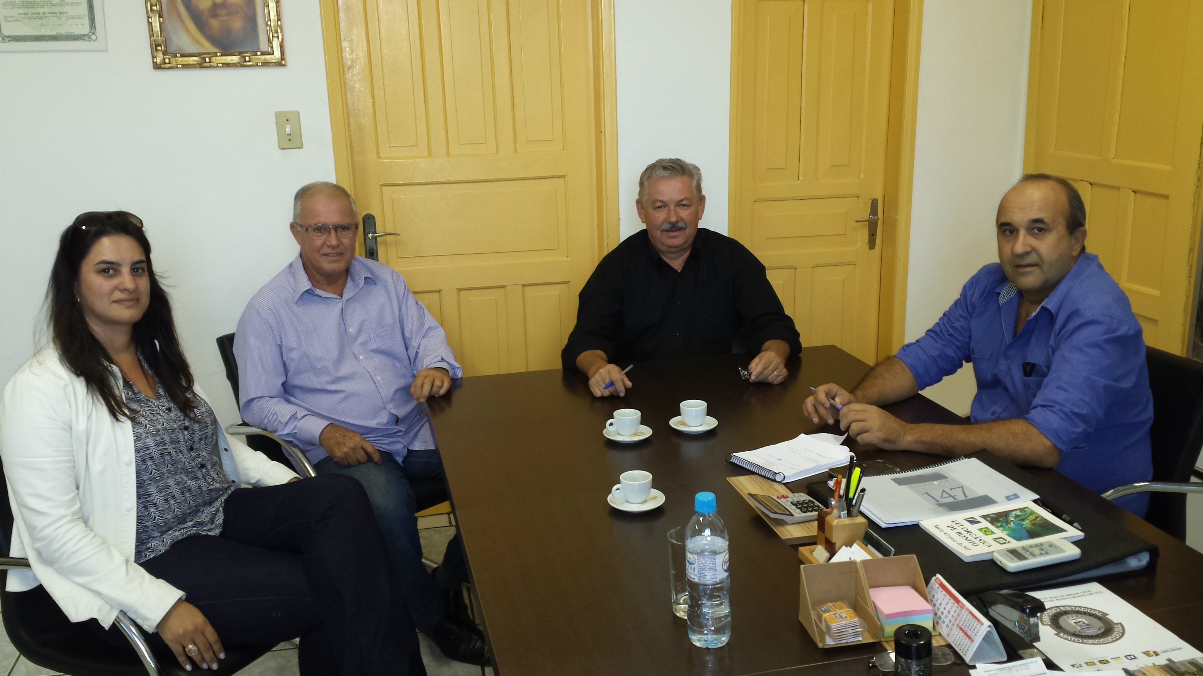 Prefeito recebe superintendente da Sanesul