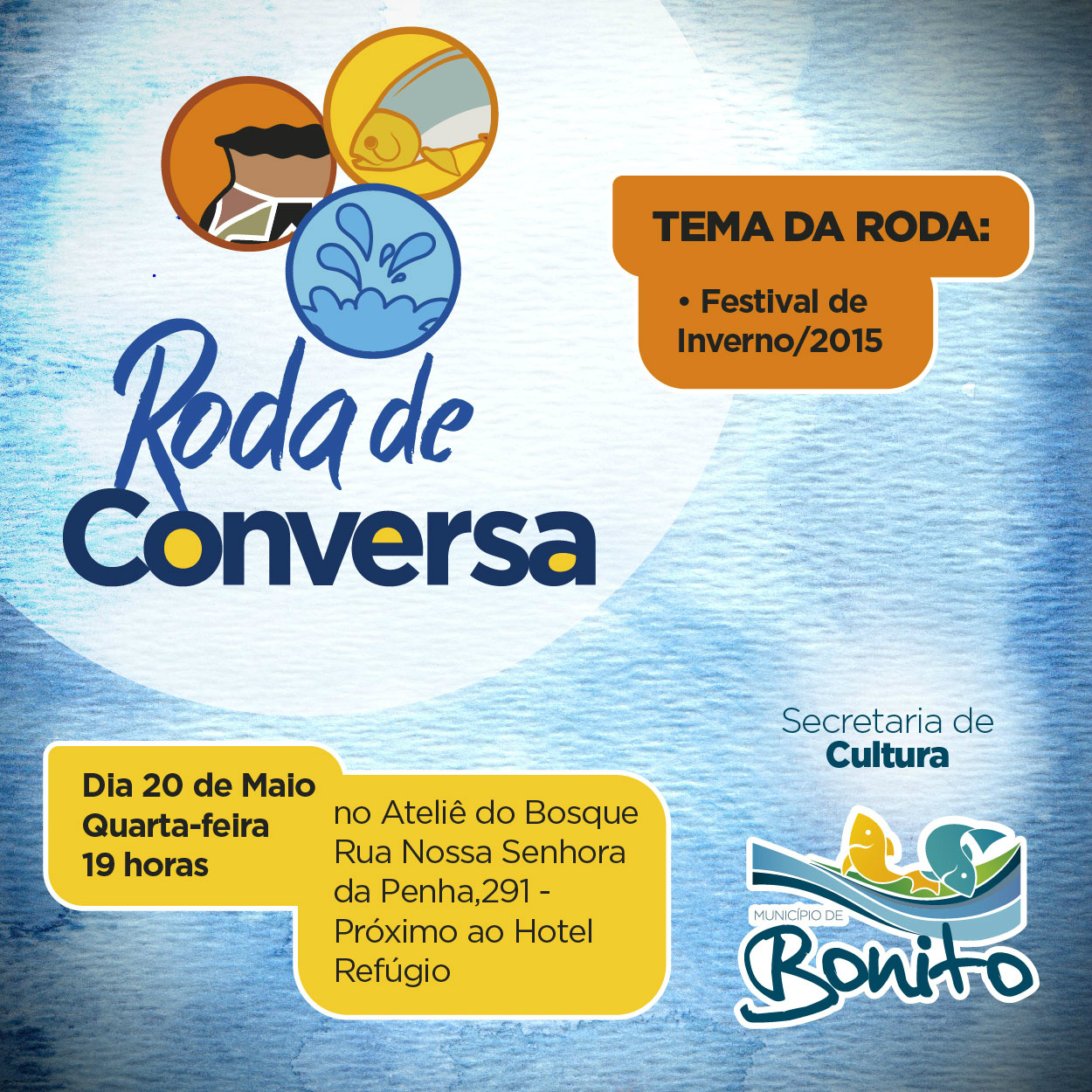 Secretaria de Cultura realizará Roda de Conversa