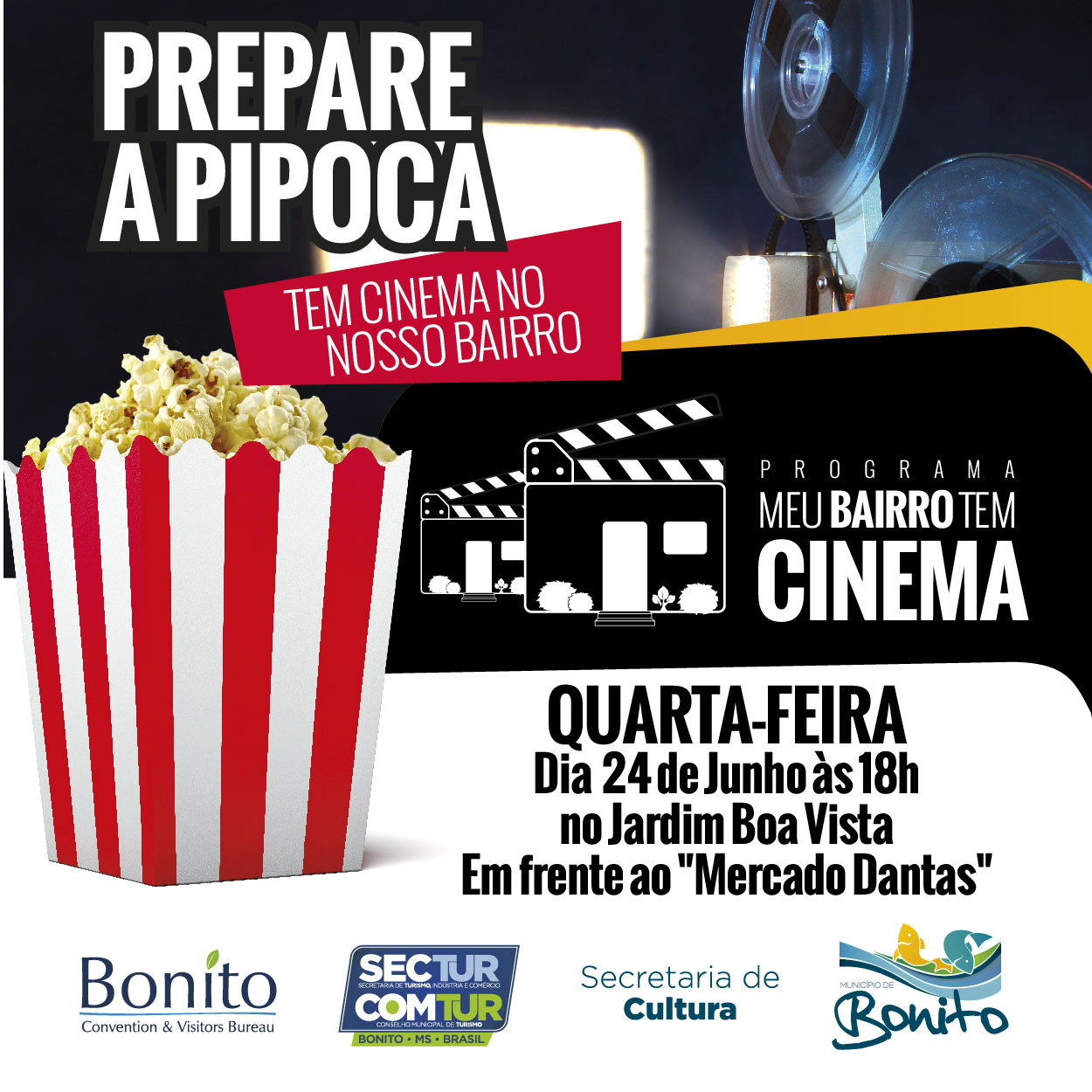 Jardim Boa Vista receberá o Programa Meu Bairro tem Cinema