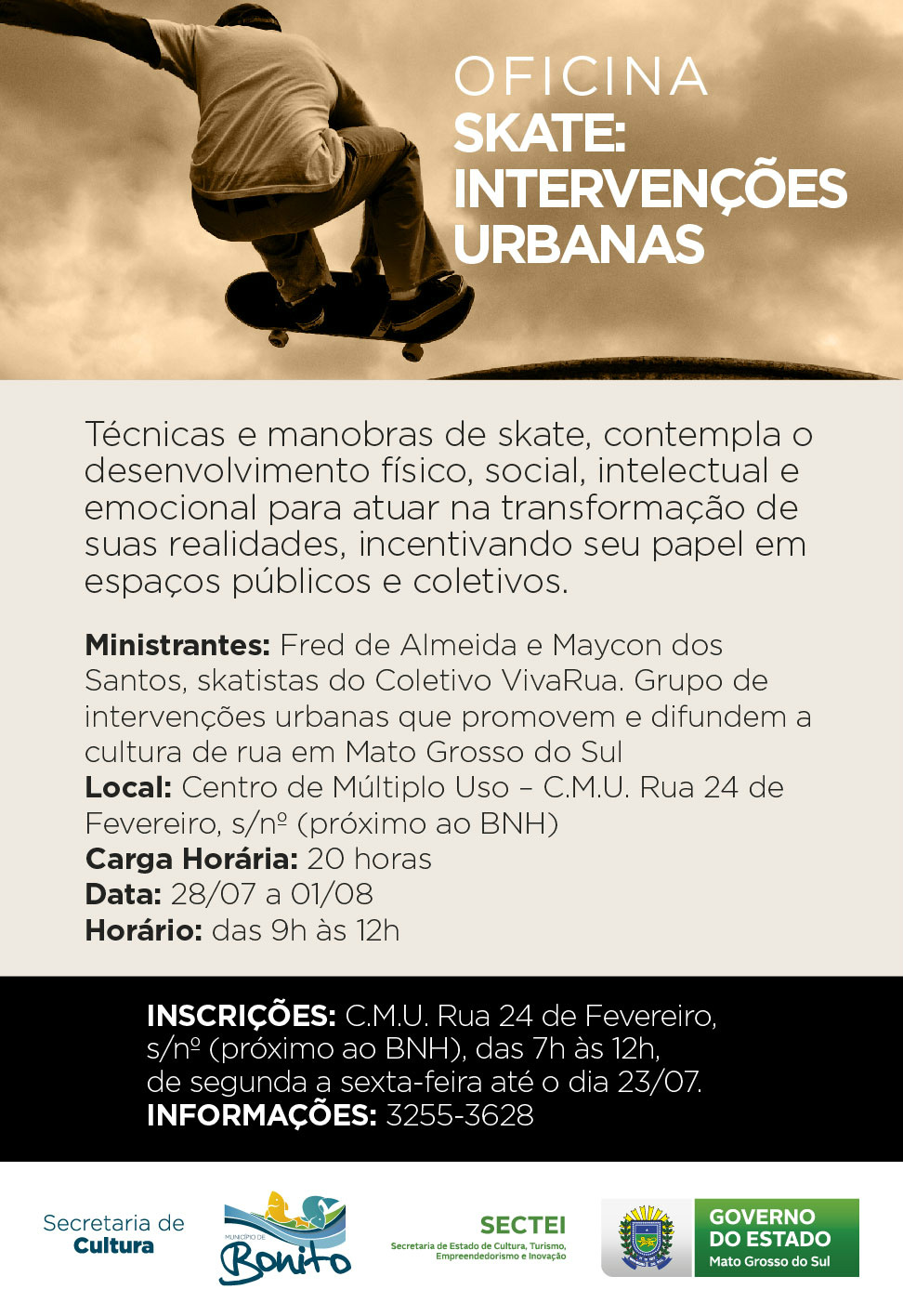 16ª Edição do Festival de Inverno Terá Oficina de Skate