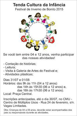 16º Festival de Inverno terá Tenda Cultura da Infância