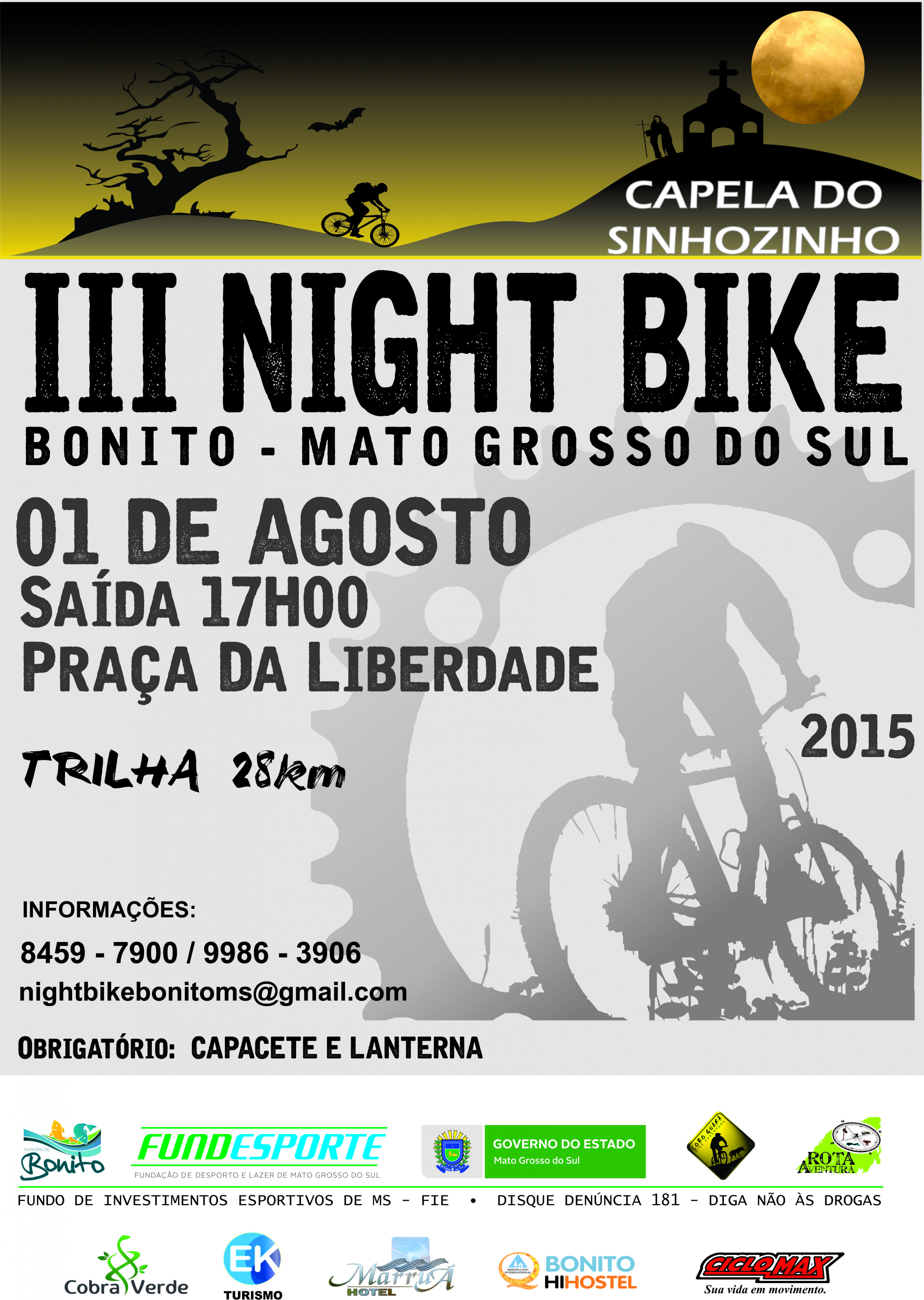 Secretaria Municipal de Esportes realizará III Night Bike
