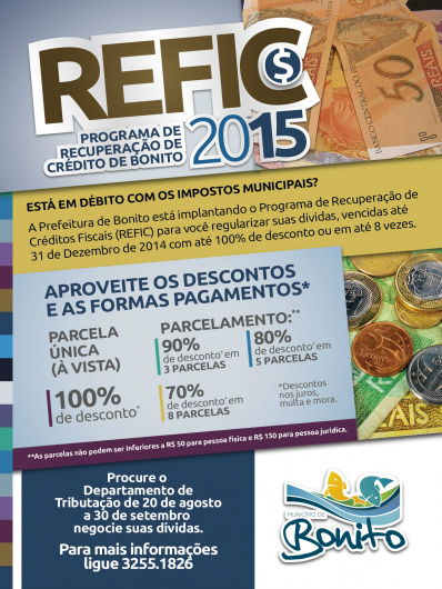 REFIC - Programa de Recuperação de Créditos Fiscais vai até 30 de setembro