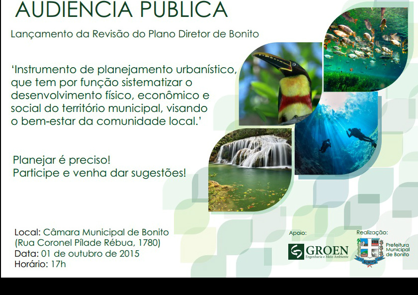 Prefeitura de Bonito convida a todos para Audiência Pública Prefeitura de Bonito convida a todos para Audiência Pública